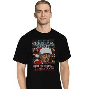 Shirts T-Shirts, Tall / Large / Black Christmas Spirit