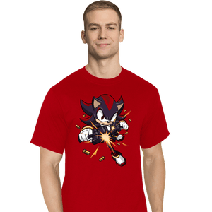 Daily_Deal_Shirts T-Shirts, Tall / Large / Red PG-13 Hedgehog