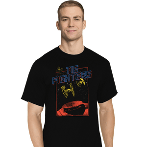 Secret_Shirts T-Shirts, Tall / Large / Black Tie Fighters