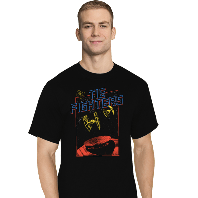Secret_Shirts T-Shirts, Tall / Large / Black Tie Fighters
