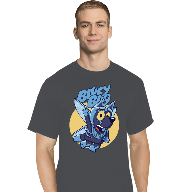 Daily_Deal_Shirts T-Shirts, Tall / Large / Charcoal Bluey Bug