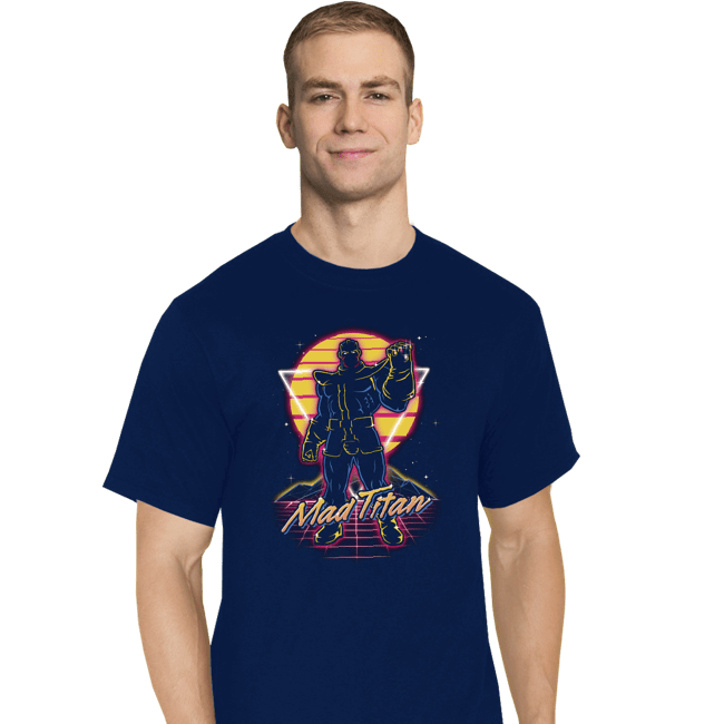 Shirts T-Shirts, Tall / Large / Navy Retro Mad Titan