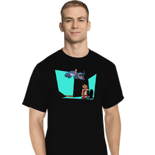 Load image into Gallery viewer, Secret_Shirts T-Shirts, Tall / Large / Black Alien And Girl
