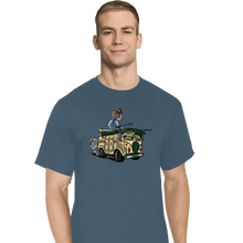 Load image into Gallery viewer, Daily_Deal_Shirts T-Shirts, Tall / Large / Indigo Blue Surfing In The Turtle Van
