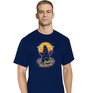 Shirts T-Shirts, Tall / Large / Navy Retro Evil Tentacle