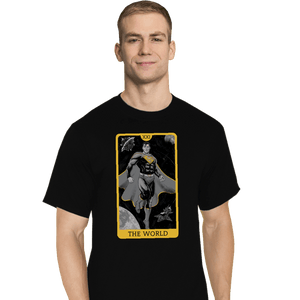 Daily_Deal_Shirts T-Shirts, Tall / Large / Black JL Tarot - The World
