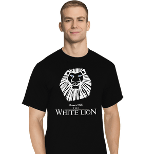 Shirts T-Shirts, Tall / Large / Black White Lion