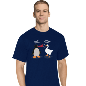 Shirts T-Shirts, Tall / Large / Navy Hoot Honk