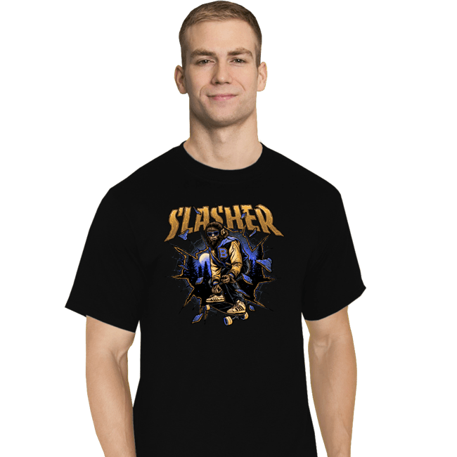 Daily_Deal_Shirts T-Shirts, Tall / Large / Black Wolf Slasher