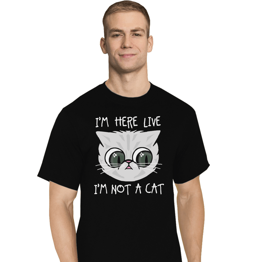 Secret_Shirts T-Shirts, Tall / Large / Black Not Cat