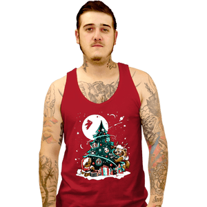 Daily_Deal_Shirts Tank Top, Unisex / Small / Red Galaxy Christmas
