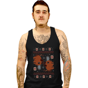 Shirts Tank Top, Unisex / Small / Black Devil Dog Christmas