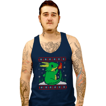Load image into Gallery viewer, Shirts Tank Top, Unisex / Small / Navy Ugly Dragon Christmas
