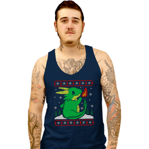 Shirts Tank Top, Unisex / Small / Navy Ugly Dragon Christmas