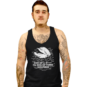 Shirts Tank Top, Unisex / Small / Black Dolphins