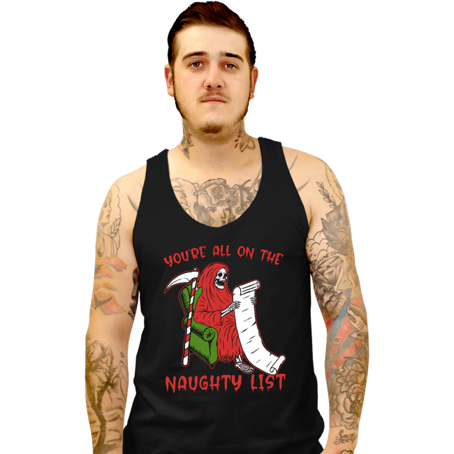 Secret_Shirts Tank Top, Unisex / Small / Black Naughty List
