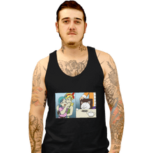 Load image into Gallery viewer, Shirts Tank Top, Unisex / Small / Black Girl Yelling At A Cat
