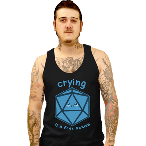Daily_Deal_Shirts Tank Top, Unisex / Small / Black Crying Is Free