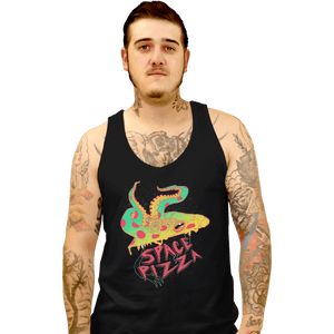 Shirts Tank Top, Unisex / Small / Black Space Pizza