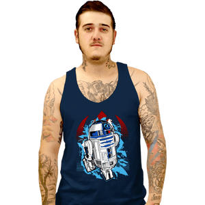 Shirts Tank Top, Unisex / Small / Navy R2 Tags