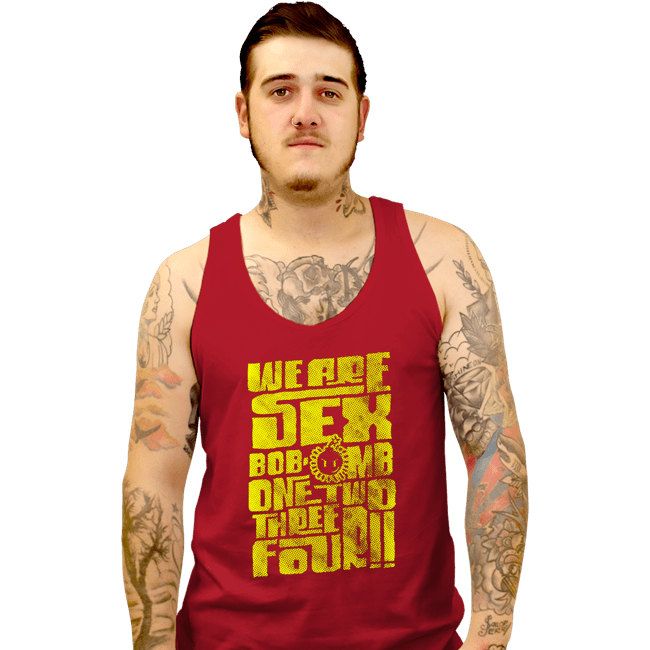 Daily_Deal_Shirts Tank Top, Unisex / Small / Red 1234 Omb