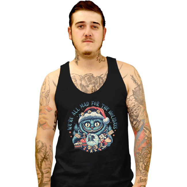Secret_Shirts Tank Top, Unisex / Small / Black Christmas Cat