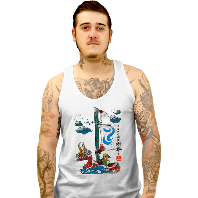 Secret_Shirts Tank Top, Unisex / Small / White Sailor With The Wind