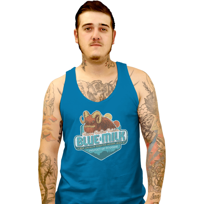 Shirts Tank Top, Unisex / Small / Sapphire Blue Milk