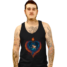 Load image into Gallery viewer, Secret_Shirts Tank Top, Unisex / Small / Black Heart On  Fire
