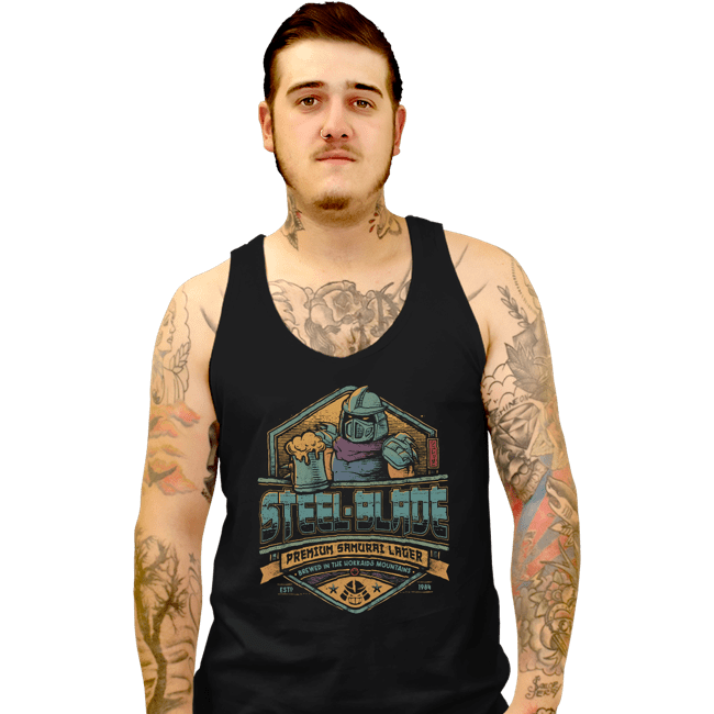 Daily_Deal_Shirts Tank Top, Unisex / Small / Black Steel Blade Lager