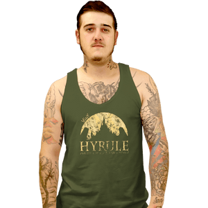 Shirts Tank Top, Unisex / Small / Military Green Hyrule Tourist