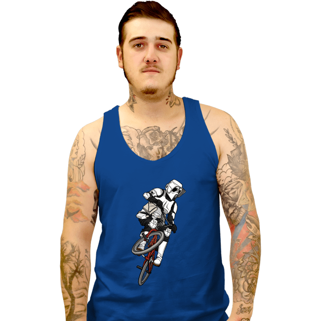 Daily_Deal_Shirts Tank Top, Unisex / Small / Royal Blue BMX Biker Scout
