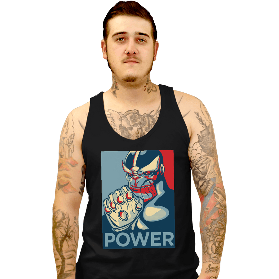 Shirts Tank Top, Unisex / Small / Black Power