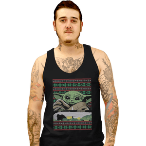 Shirts Tank Top, Unisex / Small / Black Baby Yoda Ugly Sweater