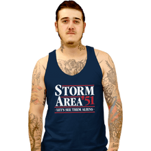 Load image into Gallery viewer, Shirts Tank Top, Unisex / Small / Navy Storm Area 51
