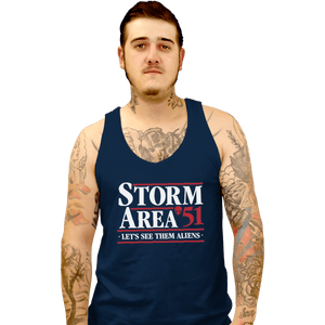 Shirts Tank Top, Unisex / Small / Navy Storm Area 51