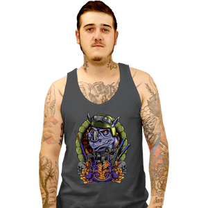 Daily_Deal_Shirts Tank Top, Unisex / Small / Charcoal Rocksteady Crest