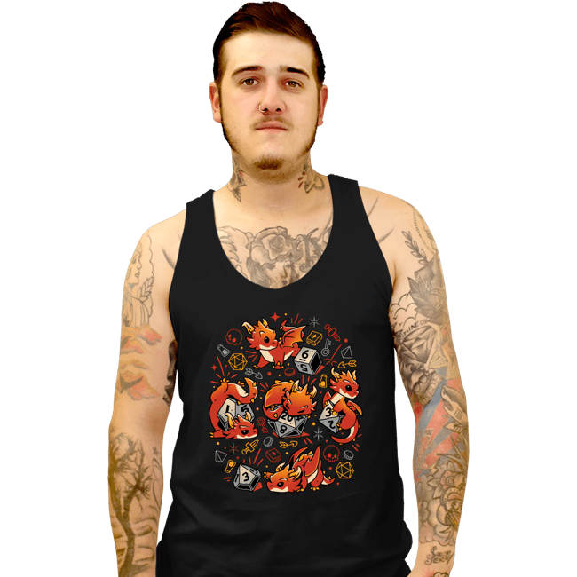 Daily_Deal_Shirts Tank Top, Unisex / Small / Black Tiny Dragon Dice