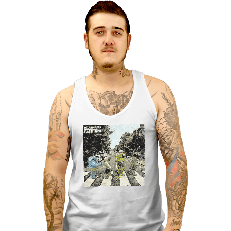 Shirts Tank Top, Unisex / Small / White Flabby Road