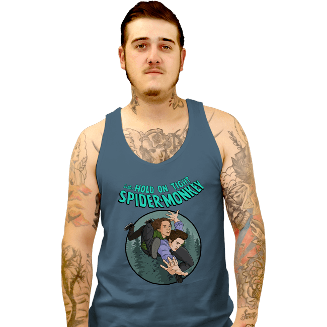 Daily_Deal_Shirts Tank Top, Unisex / Small / Indigo Blue Spider-Monkey