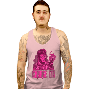 Daily_Deal_Shirts Tank Top, Unisex / Small / Pink Charge It!