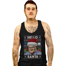Load image into Gallery viewer, Shirts Tank Top, Unisex / Small / Black Hello Santa
