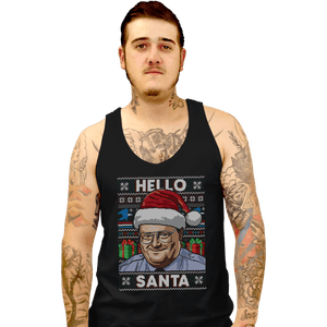 Shirts Tank Top, Unisex / Small / Black Hello Santa