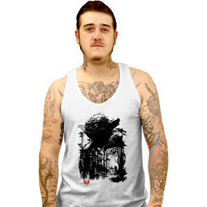 Daily_Deal_Shirts Tank Top, Unisex / Small / White The Master In The Swamp Sumi-e
