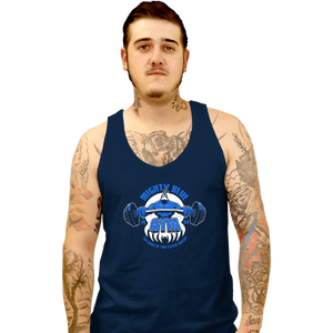 Shirts Tank Top, Unisex / Small / Navy Mighty Blue Gym