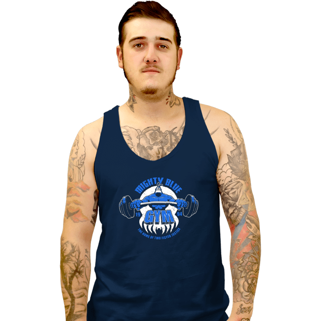 Shirts Tank Top, Unisex / Small / Navy Mighty Blue Gym