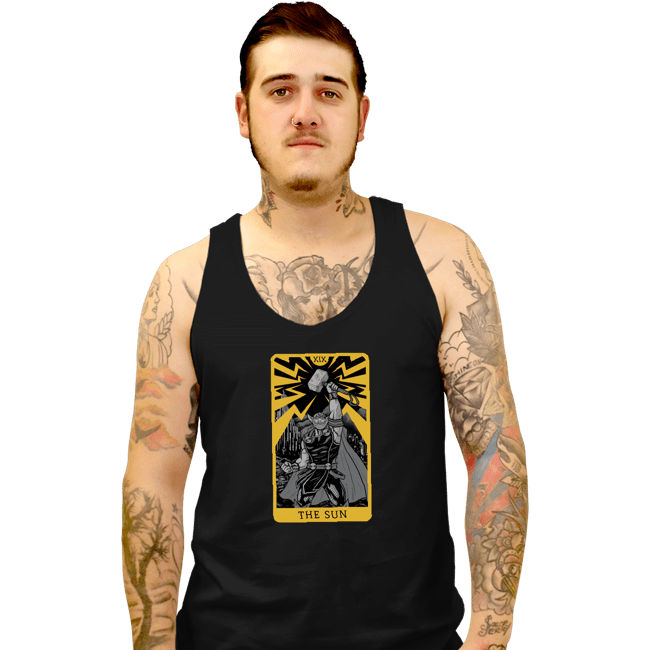 Shirts Tank Top, Unisex / Small / Black Tarot The Sun