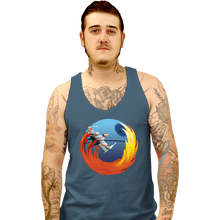 Load image into Gallery viewer, Shirts Tank Top, Unisex / Small / Indigo Blue Browsing No Moon

