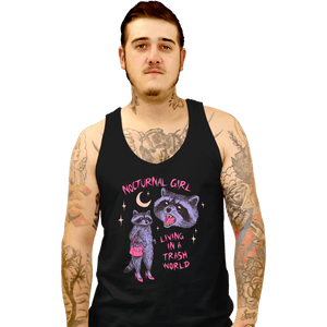 Daily_Deal_Shirts Tank Top, Unisex / Small / Black Nocturnal Girl