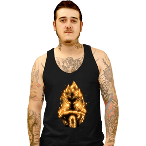 Daily_Deal_Shirts Tank Top, Unisex / Small / Black Golden Saiyan Prince